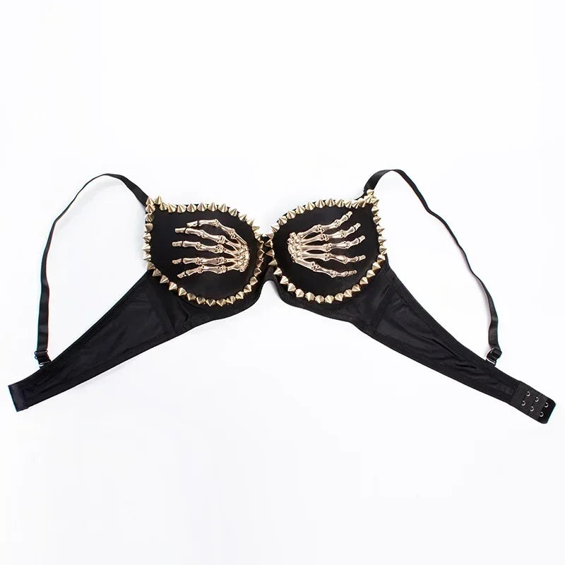 Lady Sexy Bra Punk Rock Corset Vest Women Luxury Bralette Tops Fashion Brassiere Lingerie Steampunk Burlesque Bustier