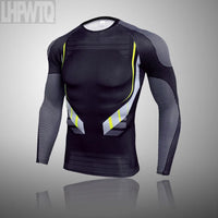 Men's Compression Sports Thermal Underwear Men Clothing Winter Sports Rashgard Track Suit Gym Bodybuilding Suit Second Skin Sets