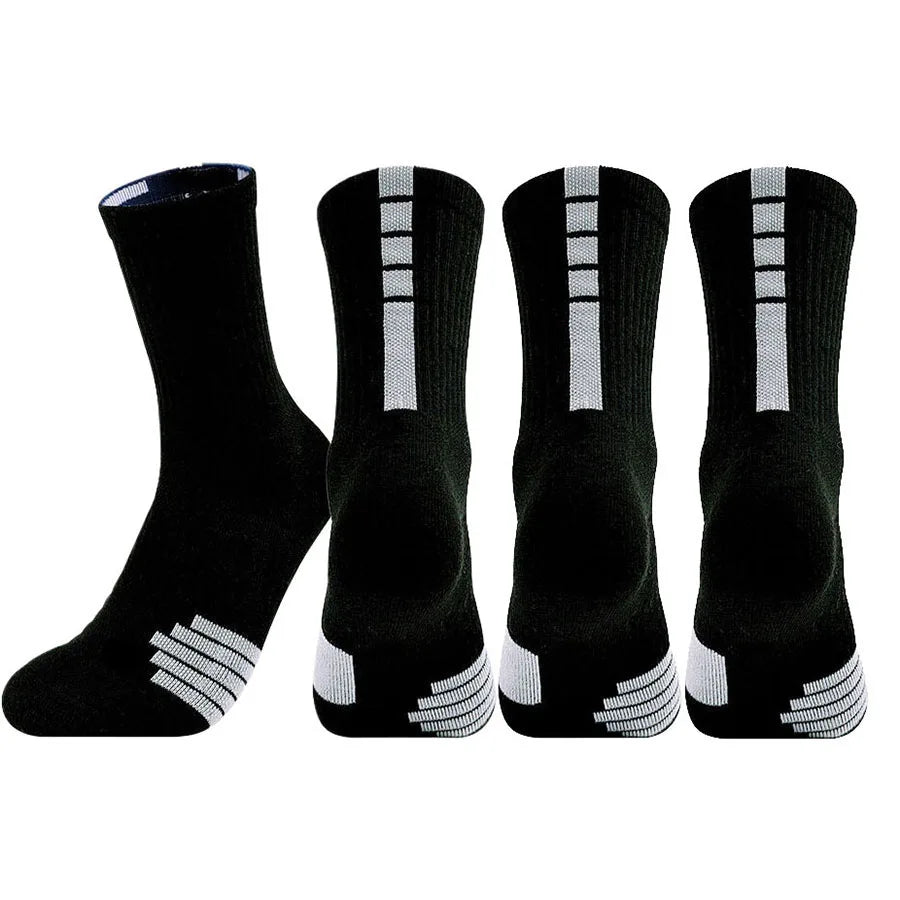 4Pair Men Women Sport Socks Football Basketball Baseball Rugby Soccer Cycling Running Hiking Tennis