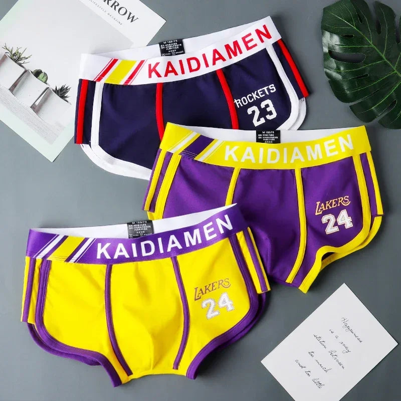 3 Pieces Mens Boxer Shorts 2024 New Multicolor Cotton Mens Underwear Boxer Summer Mid Waist Underpants Breathable Men's Panties