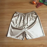 Men's Pajamas Pant Silk Short Summer Household Pants Can Wear Outside Comfort Beach Sleeping Bottom Clothing Underwear