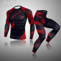 Men's Compression Sports Thermal Underwear Men Clothing Winter Sports Rashgard Track Suit Gym Bodybuilding Suit Second Skin Sets