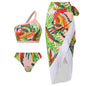 2026 New 2-Piece Women Bikini Set Bodysuit Skirt Cover Ups Sets Women Swimsuit Bandage Bathing Fashion Print Splice Beach Suit