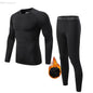 Fleece Underwear Men's Winter Thermal Shirt Pants First layer Long johns Warm Sweat Suit Compression Base Layer Sports tights