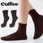 1-5Pairs Five/Two Fingers Toe Socks Breathable Autumn Socks Unisex Sports Running Absorb Sweat Antibacterial Mid-calf Socks 2025