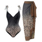 2026 New 2-Piece Women Bikini Set Bodysuit Skirt Cover Ups Sets Women Swimsuit Bandage Bathing Fashion Print Splice Beach Suit
