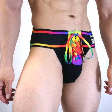 JOCKMAIL Body Harness Adjustable Elastic Strap Detachable Split-type Give Away Athletic Supporters Jockstrap Men Underwear Sets