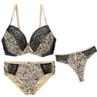 Nouvell Seamless Push Up Bra Sets For Women 3 Piece Underwear Transparent BCDEF Cup Beige Black Blue Purple Red White Lingerie