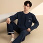 Autumn Cotton Pijama for Men Plus Size 3XL Lounge Pyjamas Set Male 2 Pieces Set Sleepwear Sleeping Top Pant Home Suit 2022
