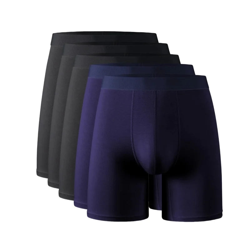 95% Bamboo Fiber 5% Spandex Multipack Men's X-length Long Leg Boxer Classic Design Comfortflex Waistband Underwear Man Sports XL