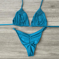 Sexy Braid Bikini Swimsuit Brazilan Bikini Set Swimwear for Women High Leg Halter Two Piece Bathing Suits Summer Female