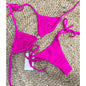 Sexy Braid Bikini Swimsuit Brazilan Bikini Set Swimwear for Women High Leg Halter Two Piece Bathing Suits Summer Female