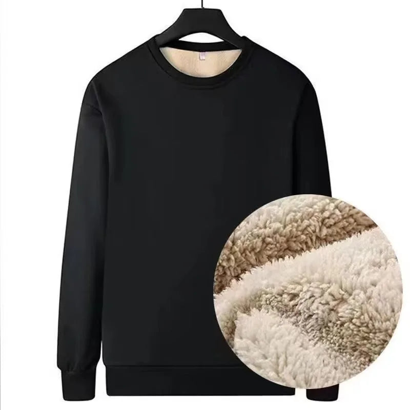 1pcs Men Thickening Velvet Warm Casual Top Men's Winter Long-sleeved Thermal Underwer Male Round Neck Fashion T-shirt M-5XL