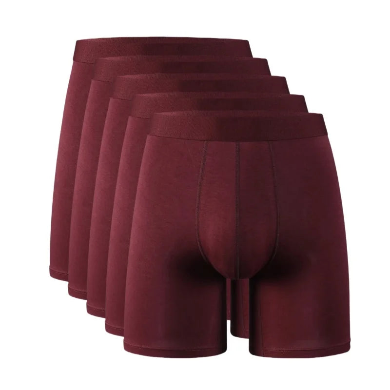 95% Bamboo Fiber 5% Spandex Multipack Men's X-length Long Leg Boxer Classic Design Comfortflex Waistband Underwear Man Sports XL